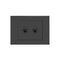 HPM VIVO 2 Gang Cat5e RJ45 Outlet Plate Dark Grey