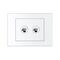 HPM VIVO 2 Gang Cat5e RJ45 Outlet Plate White