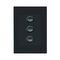 HPM VIVO 10A 3 Gang Vertical Rocker Switch Plate Dark Grey