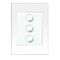 HPM VIVO 10A 3 Gang Vertical Rocker Switch Plate White