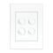 HPM VIVO 10A 4 Gang Vertical Rocker Switch Plate White