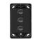 HPM VIVO 10A 3 Gang Vertical Rocker Switch Grid & Mechanism Dark Grey
