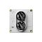 AQUA 10A IP56 2 Gang Rotary Switch Misty Grey