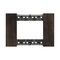 Bticino Living Now 3 Module Coverplate Walnut