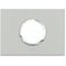 ARTEOR Round 2 Module Horizontal Coverplate + Frame Pearl Aluminium