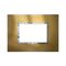 ARTEOR Square 3 Module Horizontal Coverplate Brushed Gold
