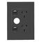 HPM VIVO 10A Vertical Double Power Point with Extra Function Hole Dark Grey