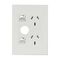 HPM VIVO 10A Vertical Double Power Point with Extra Function Hole White