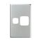 EXCEL - Single vertical powerpoint coverplate only - Matt Silver