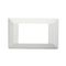 Como - Horizontal coverplate horizontal for electronic mechs 3 modules white