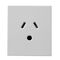 Excel Life - Horizontal single powerpoint mechanism 1 gang 10A 240V a.c. autoswitch with round earth white
