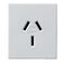 Excel Life - Horizontal single powerpoint mechanism 1 gang 20A 240V a.c. unswitched white