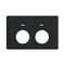 Linea - Coverplate for autoswitch double powerpoint with extra safety black