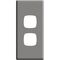 Linea Architrave coverplate 2 Gang gun metal