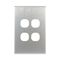 Aluminium Cover Plate 4 Gang Light Switch GEO