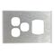 Metal Cover Plate Single Power Point with 2 Extra Switch