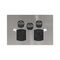 Double Power Point with Extra Switch – BLACK