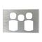 Metal Cover Plate Double Power Point with Extra Switch
