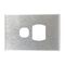 Brushed Aluminium Cover Plate Single GPO GEO