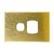 Brushed Brass Cover Plate Single GPO GEO