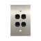 Stainless Steel Light Switch 4 Gang Vertical – BLACK