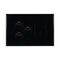 Single Power Point with 2 Extra Switches – BLACK