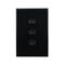 Light Switch 3 Gang – VERTICAL BLACK