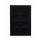 Light Switch 6 Gang – VERTICAL BLACK