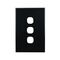 Grid Plate 3 Gang – BLACK
