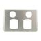 Metal Cover Plate Double Power Point