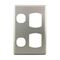 Metal Cover Plate Double Power Point – VERTICAL