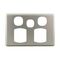 Metal Cover Plate Double Power Point with Extra Switch