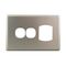 Metal Cover Plate Single Power Point with Extra Switch