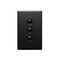 Excel Life 16AX 2 Way Single Pole Double Throw Vertical Rocker Switch 3 Gang Matt Black