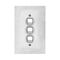 Architectural metal - Vertical rocker switch Single Pole Double Throw - 3 gang 2 way 10A 240V a.c. white stainless steel plate