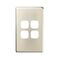 EXCEL - 4 Gang Switch Coverplate Only - Stainless Steel