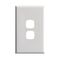 Excel - Switch coverplate 2 gang gloss white