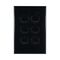 Light Switch 6 Gang – VERTICAL BLACK