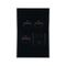 Single Power Point with 2 Extra Switches – VERTICAL BLACK