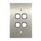 Grid Plate 4 Gang – BLACK