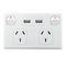 Double Power Point with Dual USB Charger