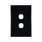 Grid Plate 2 Gang – BLACK
