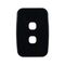 Grid Plate 2 Gang – BLACK