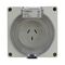 IP66 Socket Outlet 3 Pin 10A 250V AC