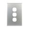 Aluminium Cover Plate 3 Gang Switch GEO