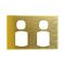 Brushed Brass Cover Plate Double GPO GEO