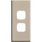 Linea Architrave coverplate 2 gang ghost gum