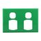 Double Power Outlet Cover – GREEN