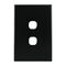 Grid Plate 2 Gang – MATTE BLACK