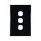 Grid Plate 3 Gang – BLACK